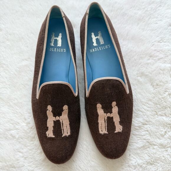 hadgleighs Shoes - NEW!!! Hadleigh's Women Signature Logo Brown Tan shoes Size 11 Retail 595$
